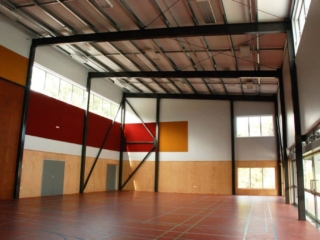 Te Kura Kaupapa Maori o Pukemiro – Kaitaia Te Kura Kaupapa Maori o Pukemiro - Gym-inside - TD Structures - Brewer Davidson