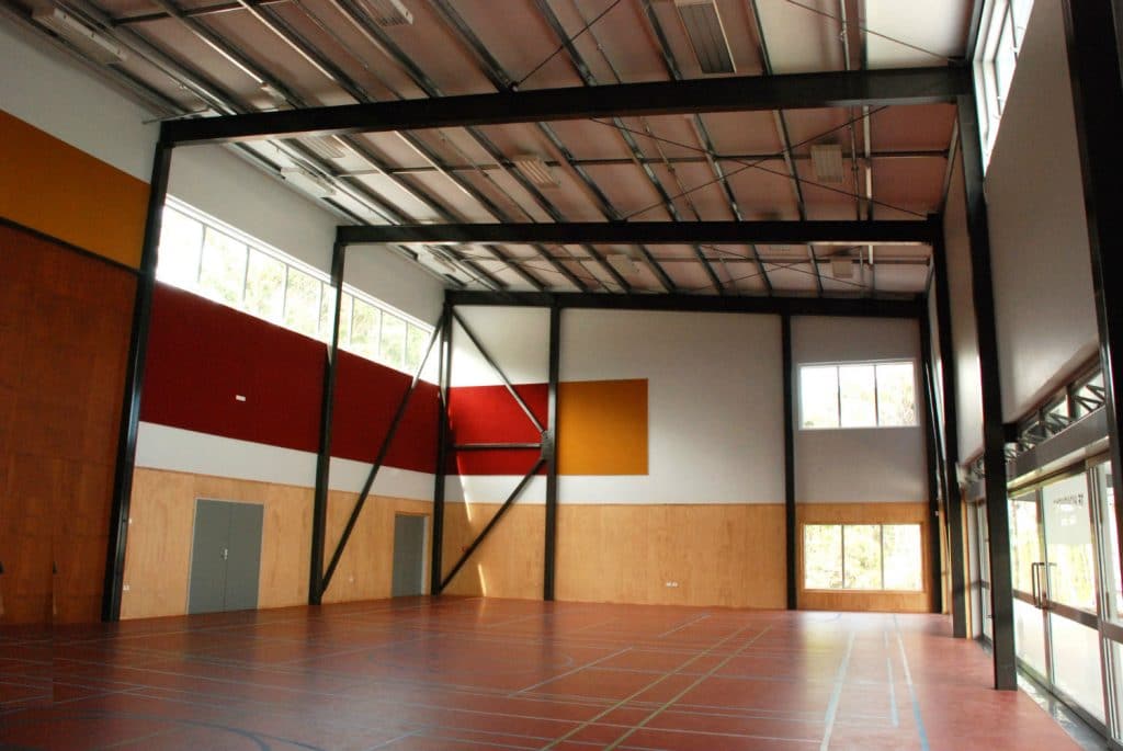 Te Kura Kaupapa Maori o Pukemiro - Gym-inside - TD Structures - Brewer Davidson